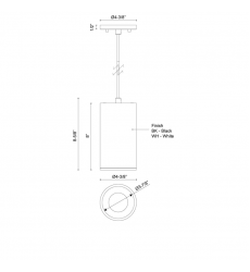 LD4-PD08W20-3024-BK-UNV-010-Lorna 8-in (4-in Dia.) 24 Degree Optic Black LED Pendant LD4-PD08W20-3024-BK-UNV-010-Lorna 8-in (4-in Dia.) 24 Degree Optic Black LED Pendant