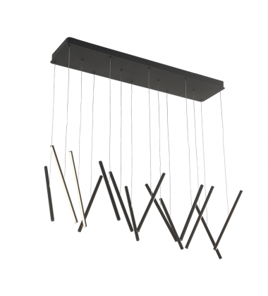 LP14840-BK-UNV-010-Chute 40-in Black LED Linear Pendant
