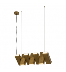 LP17435-VB-UNV-Domino 35-in Vintage Brass LED Linear Pendant