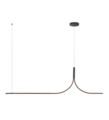 LP17905-BK-UNV-010-RT-Thread 5-ft Black LED Linear Pendant