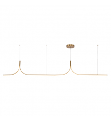 LP17910-BG-UNV-010-Thread 10-ft Gold dimmable LED Linear Pendant