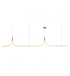 LP17910-BG-UNV-010-RT-Thread 10-ft Gold dimmable LED Linear Pendant with Remote Driver
