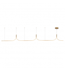 LP17915-BG-UNV-010-Thread 15-ft Gold dimmable LED Linear Pendant LP17915-BG-UNV-010-Thread 15-ft Gold dimmable LED Linear Pendant