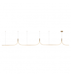 LP17915-BG-UNV-010-RT-Thread 15-ft Gold dimmable LED Linear Pendant with Remote Driver