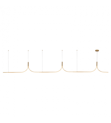LP17915-BG-UNV-010-RT-Thread 15-ft Gold dimmable LED Linear Pendant with Remote Driver