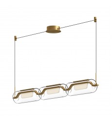  LP28543-BG-Hilo 43-in Brushed Gold LED Linear Pendant