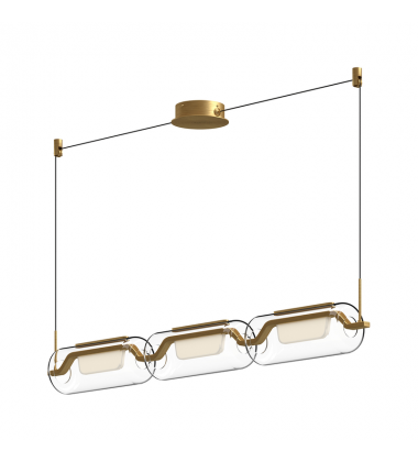 LP28543-BG-UNV-Hilo 43-in Brushed Gold LED Linear Pendant