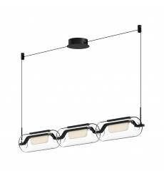  LP28543-BK-Hilo 43-in Black LED Linear Pendant