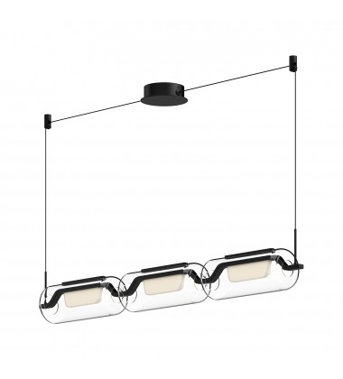  LP28543-BK-Hilo 43-in Black LED Linear Pendant