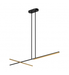 LP28760-BK/BG-UNV-010-Shift 60-in Black/Brushed Gold LED Linear Pendant LP28760-BK/BG-UNV-010-Shift 60-in Black/Brushed Gold LED Linear Pendant