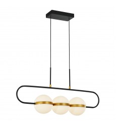 LP302003MBBG-Tagliato 32-in Matte Black/Brushed Gold LED Linear Pendant  LP302003MBBG-Tagliato 32-in Matte Black/Brushed Gold LED Linear Pendant