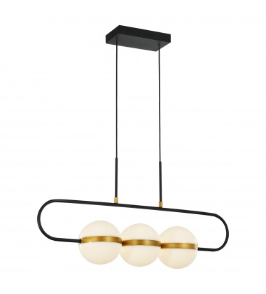 LP302003MBBG-Tagliato 32-in Matte Black/Brushed Gold LED Linear Pendant  LP302003MBBG-Tagliato 32-in Matte Black/Brushed Gold LED Linear Pendant
