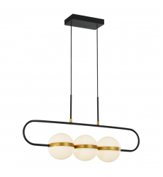 LP302003MBBG-UNV-Tagliato 32-in Matte Black/Brushed Gold LED Linear Pendant
