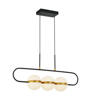 LP302003MBBG-UNV-Tagliato 32-in Matte Black/Brushed Gold LED Linear Pendant
