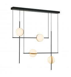 LP302004MBBG-Tagliato 40-in Matte Black/Brushed Gold LED Linear Pendant  LP302004MBBG-Tagliato 40-in Matte Black/Brushed Gold LED Linear Pendant