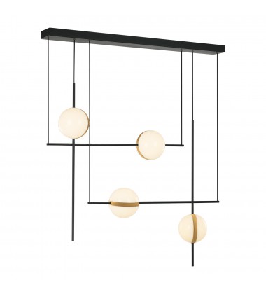 LP302004MBBG-Tagliato 40-in Matte Black/Brushed Gold LED Linear Pendant  LP302004MBBG-Tagliato 40-in Matte Black/Brushed Gold LED Linear Pendant