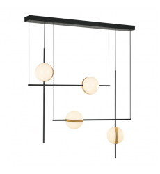 LP302004MBBG-UNV-Tagliato 40-in Matte Black/Brushed Gold LED Linear Pendant