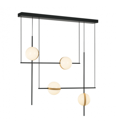 LP302004MBBG-UNV-Tagliato 40-in Matte Black/Brushed Gold LED Linear Pendant
