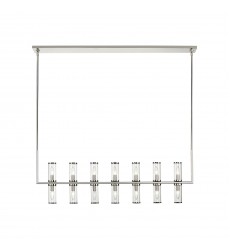 LP309077PNCG-Revolve Clear Glass/Polished Nickel 14 Lights Linear Pendant  LP309077PNCG-Revolve Clear Glass/Polished Nickel 14 Lights Linear Pendant