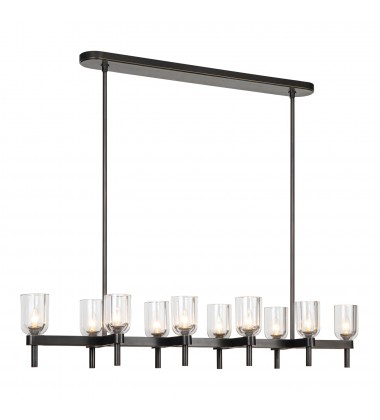 LP338052UBCC-Lucian 52-in Clear Crystal/Urban Bronze 10 Lights Linear Pendant LP338052UBCC-Lucian 52-in Clear Crystal/Urban Bronze 10 Lights Linear Pendant