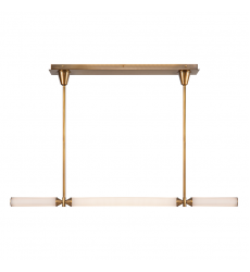 LP348148VBFR-UNV-Edwin 48-in Vintage Brass/Frosted Ribbed Glass LED Linear Pendant LP348148VBFR-UNV-Edwin 48-in Vintage Brass/Frosted Ribbed Glass LED Linear Pendant