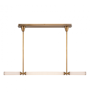 LP348148VBFR-UNV-Edwin 48-in Vintage Brass/Frosted Ribbed Glass LED Linear Pendant LP348148VBFR-UNV-Edwin 48-in Vintage Brass/Frosted Ribbed Glass LED Linear Pendant