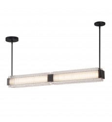  LP374247UBCR-UNV-Alai 47-in Urban Bronze/Ribbed Glass LED Linear Pendant