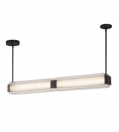  LP374247UBCR-UNV-Alai 47-in Urban Bronze/Ribbed Glass LED Linear Pendant