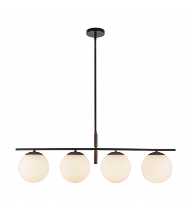 LP421437MBOP-Zuri 37-in Matte Black/Opal Glass Socket Linear Pendant LP421437MBOP-Zuri 37-in Matte Black/Opal Glass Socket Linear Pendant