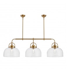 LP461155AG-Lancaster 55-in Aged Gold 3 Lights Linear Pendant LP461155AG-Lancaster 55-in Aged Gold 3 Lights Linear Pendant
