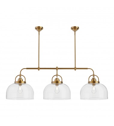 LP461155AG-Lancaster 55-in Aged Gold 3 Lights Linear Pendant LP461155AG-Lancaster 55-in Aged Gold 3 Lights Linear Pendant