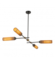 LP491452MBTJ-Colby 52-in Matte Black/Tan Jute Socket Linear Pendant