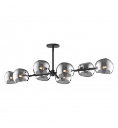 LP548848MBSM-Willow 48-in Matte Black/Smoked Solid Glass 8 Lights Linear Pendant LP548848MBSM-Willow 48-in Matte Black/Smoked Solid Glass 8 Lights Linear Pendant