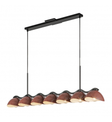 LP57642-BK/BGD-Atlas 42-in Black/Burgundy Socket Linear Pendant