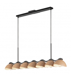 LP57642-BK/PEC-Atlas 42-in Black/Peach Socket Linear Pendant