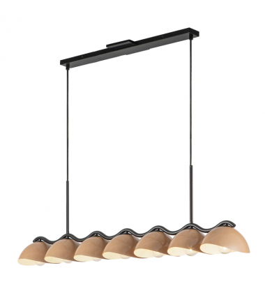 LP57642-BK/PEC-Atlas 42-in Black/Peach Socket Linear Pendant