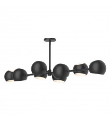LP648348MB-Willow 48-in Matte Black 8 Lights Linear Pendant LP648348MB-Willow 48-in Matte Black 8 Lights Linear Pendant