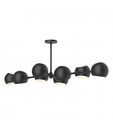LP648348MB-Willow 48-in Matte Black 8 Lights Linear Pendant LP648348MB-Willow 48-in Matte Black 8 Lights Linear Pendant