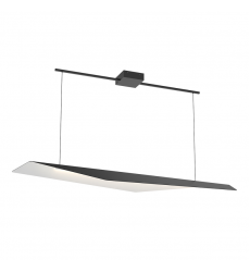 LP70548-BK/WH-UNV-010-Taro 48-in Black/White LED Linear Pendant