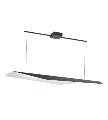LP70548-BK/WH-UNV-010-Taro 48-in Black/White LED Linear Pendant