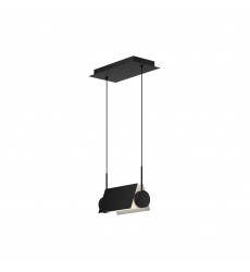  LP73510-BK/WH-Phoenix 9-in Black/White LED Linear Pendant