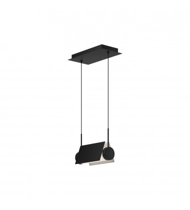  LP73510-BK/WH-Phoenix 9-in Black/White LED Linear Pendant