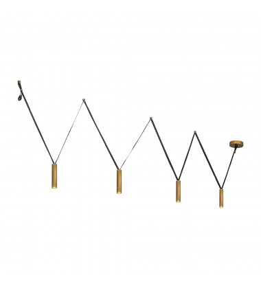  LP90404-VB-Mason 4-in Vintage Brass LED Linear Pendant