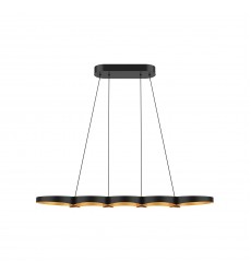  LP90838-BK/GD-Maestro 38-in Black/Gold LED Linear Pendant
