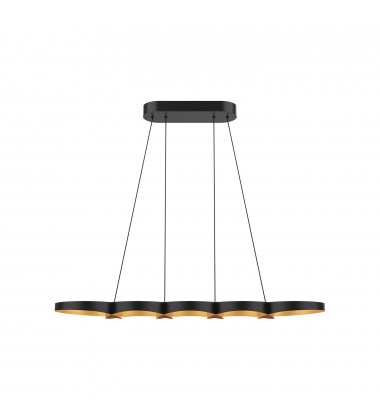  LP90838-BK/GD-Maestro 38-in Black/Gold LED Linear Pendant