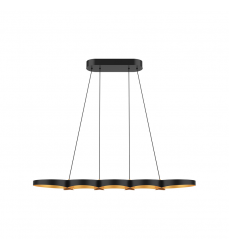 LP90838-BK/GD-UNV-Maestro 38-in Black/Gold LED Linear Pendant