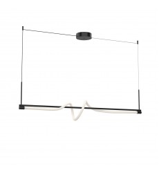  LP95354-BK-Cursive 54-in Black LED Linear Pendant