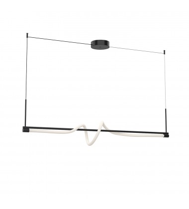  LP95354-BK-Cursive 54-in Black LED Linear Pendant