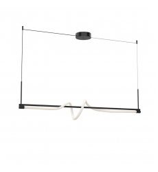 LP95354-BK-UNV-Cursive 54-in Black LED Linear Pendant