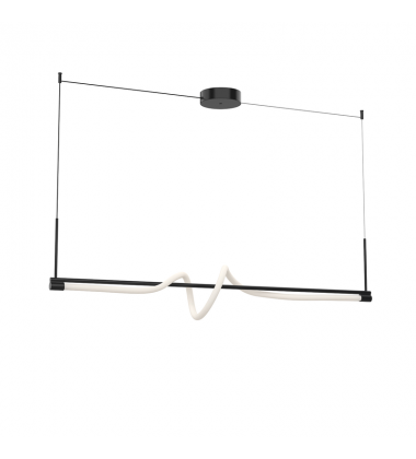 LP95354-BK-UNV-Cursive 54-in Black LED Linear Pendant